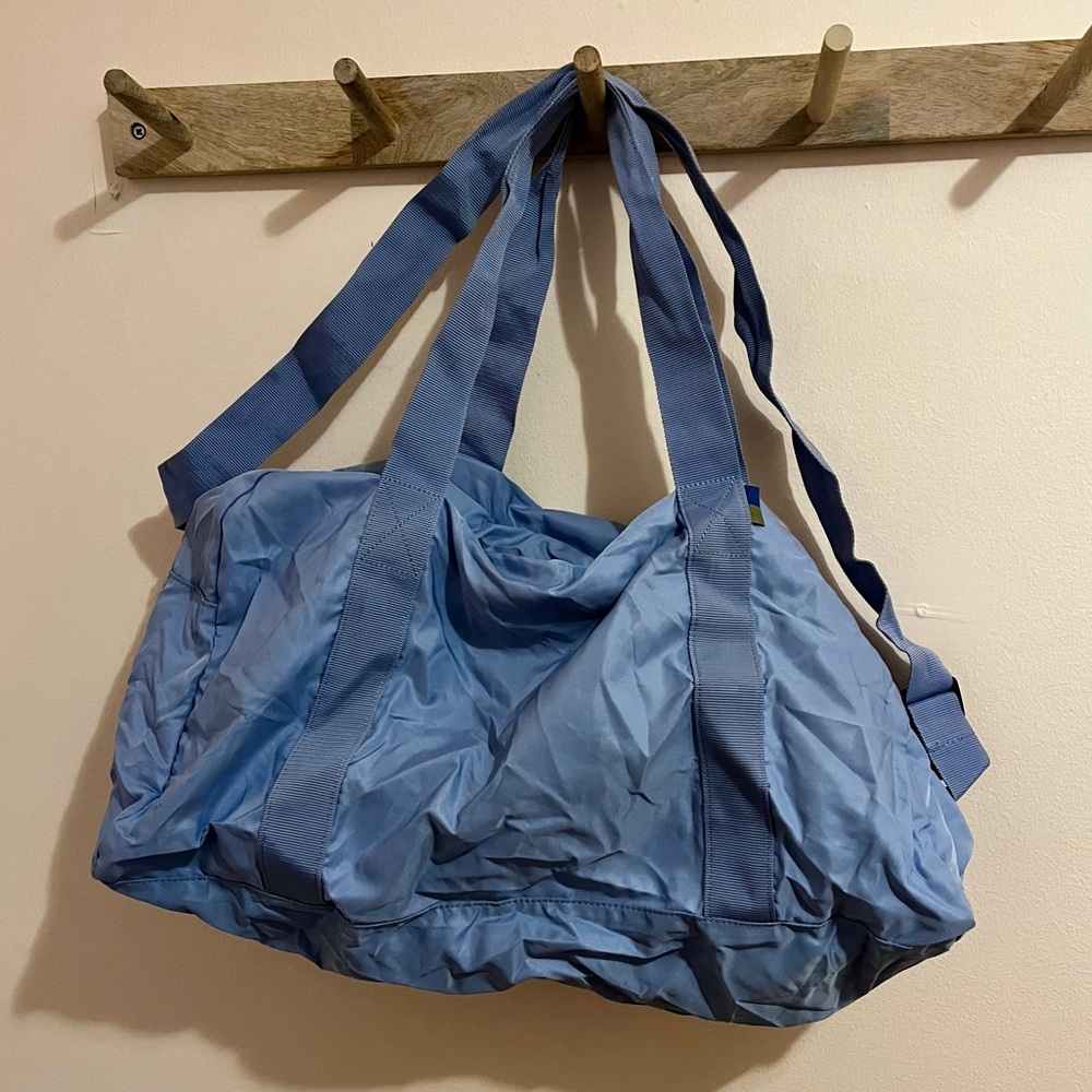 Blue Duffel Bag - folds into itself!